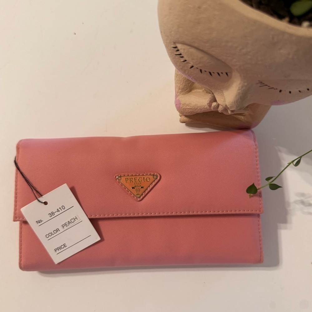 NWT Pregio Women’s Peach Color Wallet CC Slips, ID Slip, Bill Slip Snap Closure - Picture 13 of 16